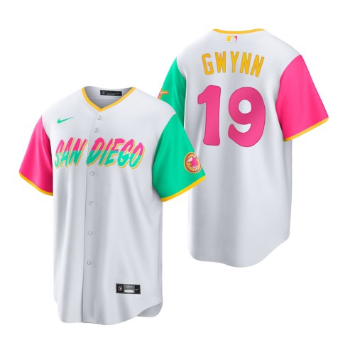 San Diego San Diego Padres #19 Tony Gwynn 2022 City Connect Men's Games Jersey - White Men's