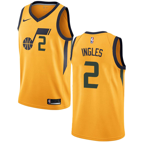 Utah Jazz #2 Joe Ingles Yellow Youth Swingman Statement Edition Jersey Youth