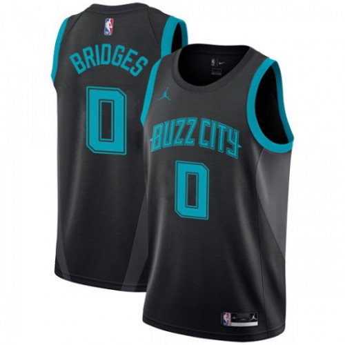 Charlotte Hornets #0 Miles Bridges Black Youth Jordan Swingman City Edition 2018/19 Jersey Youth