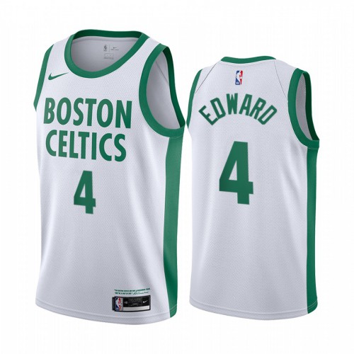 Boston Celtics #4 Carsen Edward White Swingman 2020-21 City Edition Jersey Mens