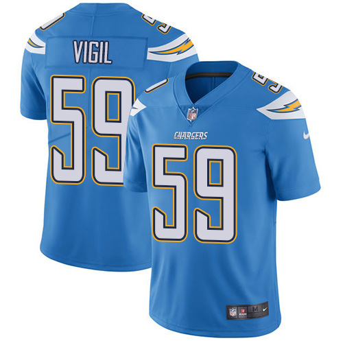 Los Angeles Chargers #59 Nick Vigil Electric Blue Alternate Youth Stitched Vapor Untouchable Limited Jersey Youth