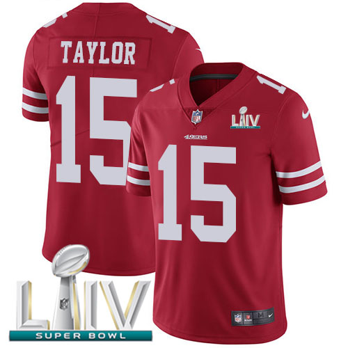 San Francisco 49ers #15 Trent Taylor Red Super Bowl LIV 2020 Team Color Youth Stitched Vapor Untouchable Limited Jersey Youth