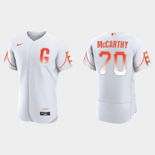 San Francisco San Francisco Giants #70 Joe Mccarthy Men's 2021 City Connect Authentic White Jersey Men's