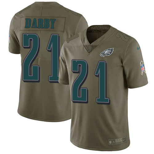 Philadelphia Eagles #21 Ronald Darby Olive Youth Stitched Limited 2017 Salute to Service Jersey Youth