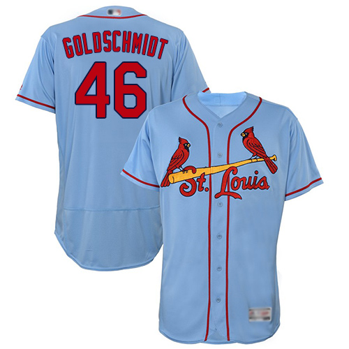 St.Louis Cardinals #46 Paul Goldschmidt Light Blue Flexbase Authentic Collection Stitched Jersey Men's