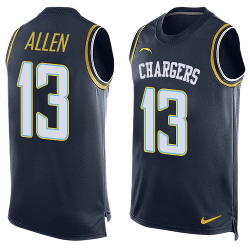 Chargers #13 Keenan Allen Navy Blue Team Color Men's Stitched Limited Tank Top Jersey