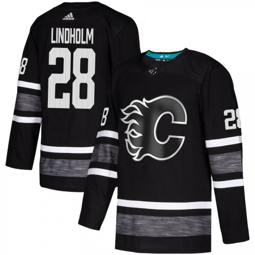 Adidas Calgary Flames #28 Elias Lindholm Black 2019 All-Star Game Parley Authentic Stitched Jersey Men's