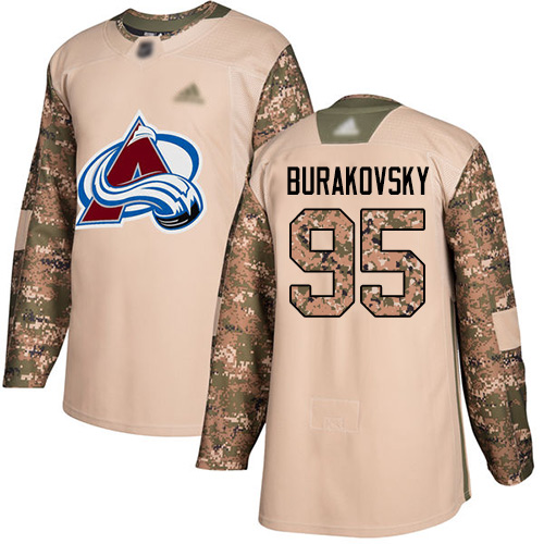Adidas Colorado Avalanche #95 Andre Burakovsky Camo Authentic 2017 Veterans Day Stitched Jersey Men's