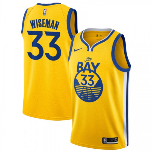 Golden State Warriors #33 James Wiseman Gold Youth Swingman Statement Edition 2019/2020 Jersey Youth