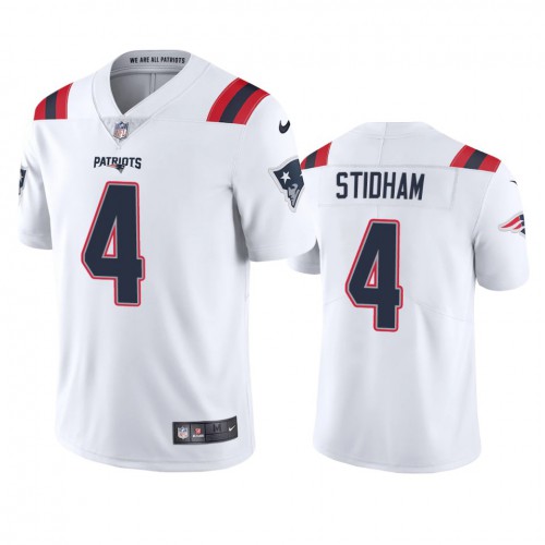 New England New England Patriots #4 Jarrett Stidham Men's White 2020 Vapor Limited Jersey Men's