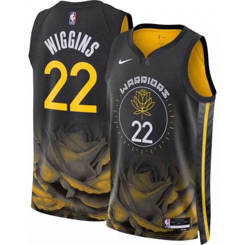 Golden State Golden State Warriors #22 Andrew Wiggins Unisex Black 2022-23 Swingman Jersey - City Edition Mens