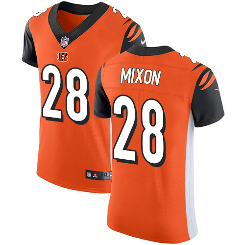 Bengals #28 Joe Mixon Orange Alternate Men's Stitched Vapor Untouchable Elite Jersey