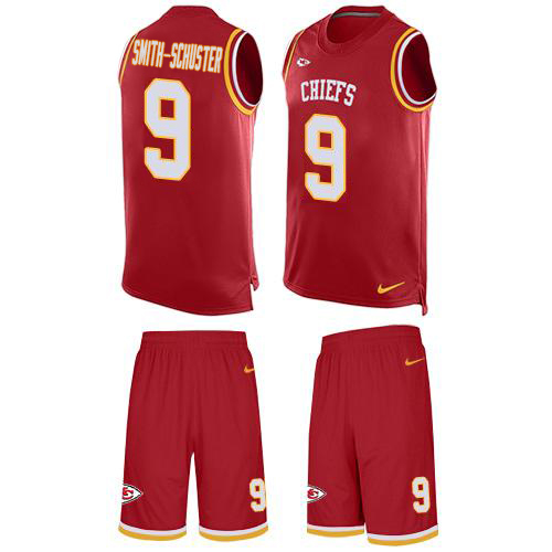 Chiefs #9 JuJu Smith-Schuster Red Team Color Men's Stitched Limited Tank Top Suit Jersey