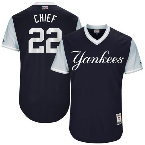 New York Yankees #22 Jacoby Ellsbury Navy 