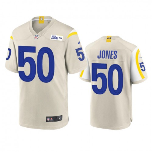 Los Angeles Los Angeles Rams #50 Ernest Jones Men's Game Jersey - Bone Men's