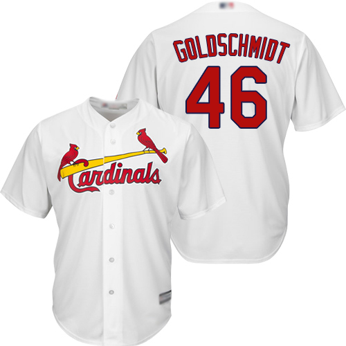 St.Louis Cardinals #46 Paul Goldschmidt White New Cool Base Stitched Jersey Men's