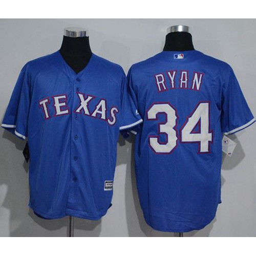 Texas Rangers #34 Nolan Ryan Blue New Cool Base Stitched Jersey Men's