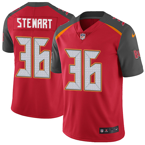Tampa Bay Buccaneers #36 M.J. Stewart Red Team Color Youth Stitched Vapor Untouchable Limited Jersey Youth