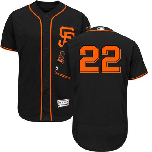 San Francisco Giants #22 Will Clark Black Flexbase Authentic Collection Alternate Stitched Jersey Men's