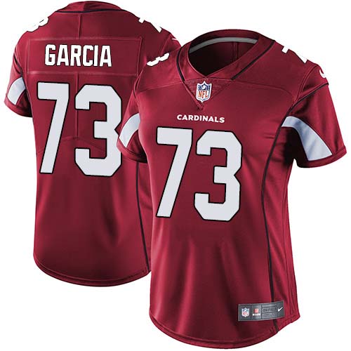 Arizona Cardinals #73 Max Garcia Red Team Color Women's Stitched Vapor Untouchable Limited Jersey Womens