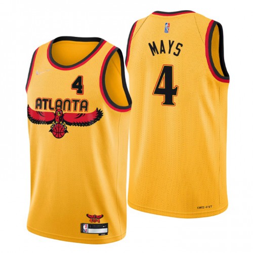 Atlanta Atlanta Hawks #4 Skylar Mays Mens Gold 2021/22 Swingman Jersey - City Edition Mens
