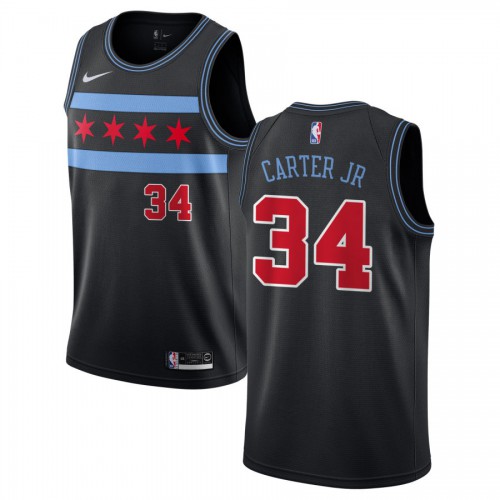 Chicago Bulls #34 Wendell Carter Jr. Black Swingman City Edition 2018/19 Jersey Mens