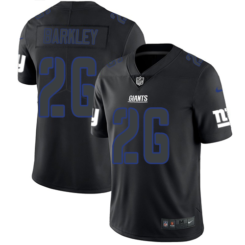 Giants #26 Saquon Barkley Black Men's Stitched Limited Rush Impact Jersey