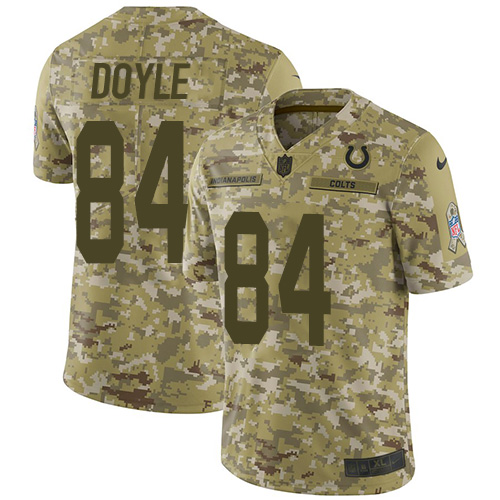 Indianapolis Colts #84 Jack Doyle Camo Men's Stitched Limited 2018 Salute To Service Jersey Men's