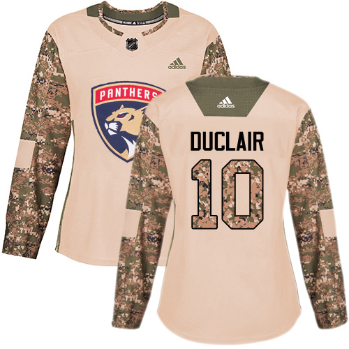 Adidas Panthers #10 Anthony Duclair Camo Authentic 2017 Veterans Day Women's Stitched Jersey