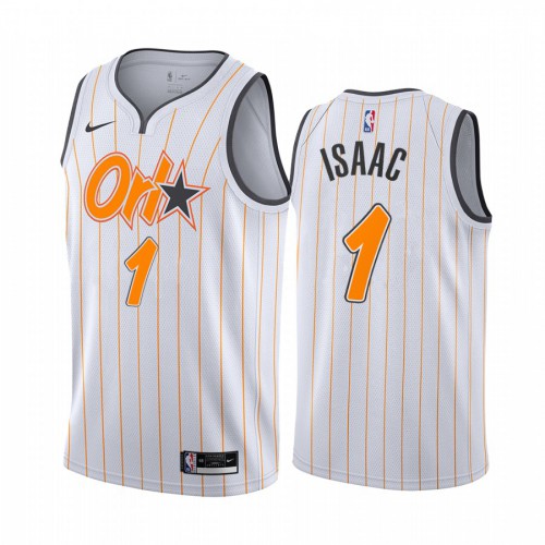Orlando Magic #1 Jonathan Isaac White Youth Swingman 2020-21 City Edition Jersey Youth