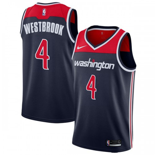 Washington Wizards #4 Russell Westbrook Navy Blue Womens Swingman Statement Edition Jersey Womens