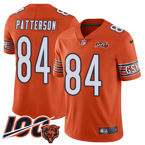 Chicago Bears #84 Cordarrelle Patterson Orange Youth Stitched Limited Rush 100th Season Jersey Youth