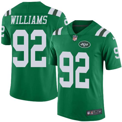 New York Jets #92 Leonard Williams Green Youth Stitched Limited Rush Jersey Youth