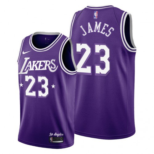 Los Angeles Los Angeles Lakers #23 Lebron James Youth 2021-22 City Edition Purple Jersey Youth