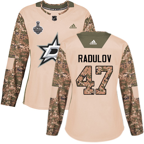 Adidas Dallas Stars #47 Alexander Radulov Camo Authentic 2017 Veterans Day Women's 2020 Stanley Cup Final Stitched Jersey Womens