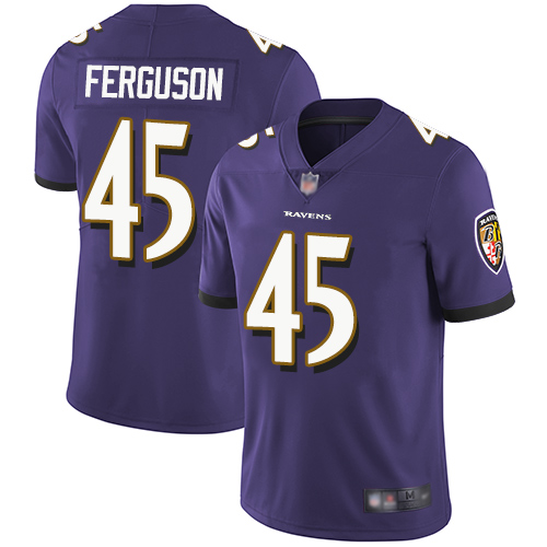 Baltimore Ravens #45 Jaylon Ferguson Purple Team Color Youth Stitched Vapor Untouchable Limited Jersey Youth