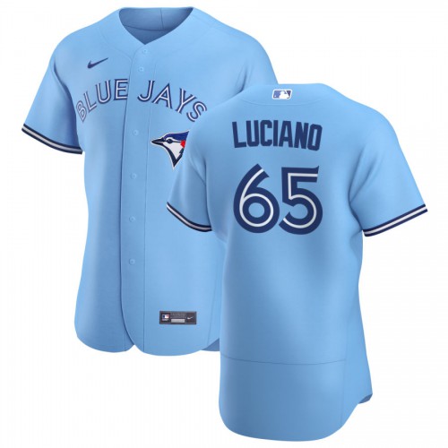 Toronto Toronto Blue Jays #65 Elvis Luciano Men's Light Blue Alternate 2020 Authentic Player Jersey Men's