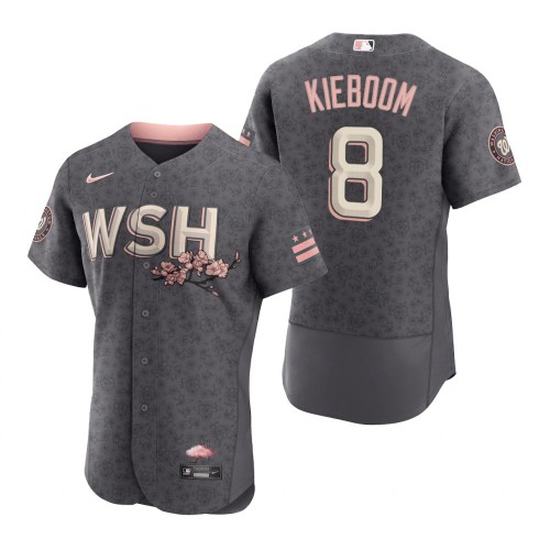 Washington Washington Nationals #8 Carter Kieboom Men's Authentic Gray 2022 City Connect Jersey Men's