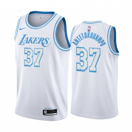 Los Angeles Lakers #37 Kostas Antetokounmpo White Swingman 2020-21 City Edition Jersey Mens