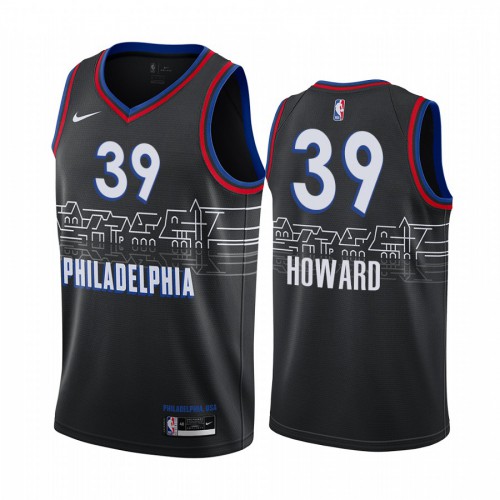 Philadelphia 76ers #39 Dwight Howard Black Womens Swingman 2020-21 City Edition Jersey Womens