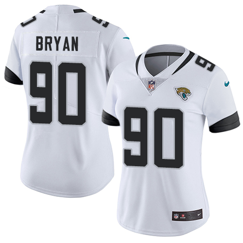 Jacksonville Jaguars #90 Taven Bryan White Women's Stitched Vapor Untouchable Limited Jersey Womens