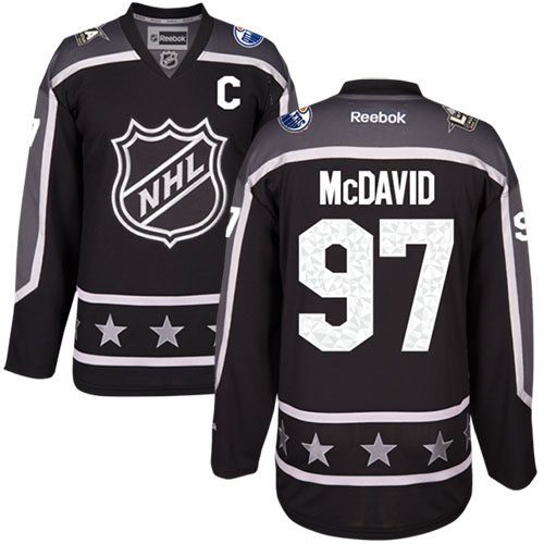 Edmonton Oilers #97 Connor McDavid Black 2017 All-Star Pacific Division Women's Stitched Jersey Womens