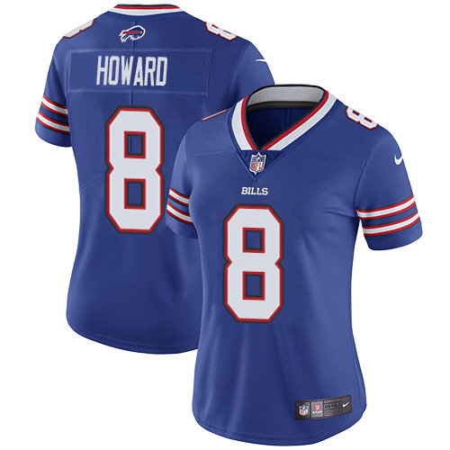 Buffalo Bills #8 O. J. Howard Royal Blue Team Color Women's Stitched Vapor Untouchable Limited Jersey Womens