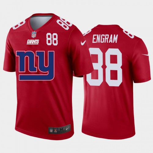 New York New York Giants #88 Evan Engram Red Men's Big Team Logo Player Vapor Limited Jersey Men's