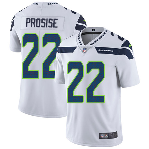 Seattle Seahawks #22 C. J. Prosise White Men's Stitched Vapor Untouchable Limited Jersey Men's