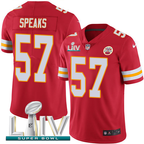Kansas City Chiefs #57 Breeland Speaks Red Super Bowl LIV 2020 Team Color Men's Stitched Vapor Untouchable Limited Jersey Men's