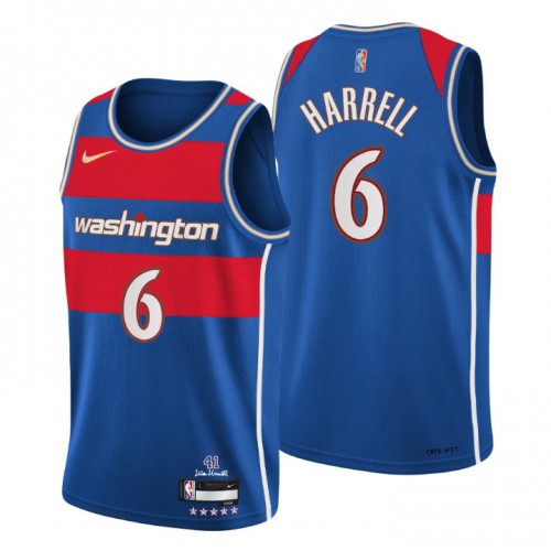 Washington Washington Wizards #6 Montrezl Harrell Mens Blue 2021/22 Swingman Jersey - City Edition Mens