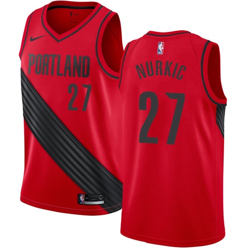 Portland Trail Blazers #27 Jusuf Nurkic Red Youth Swingman Statement Edition Jersey Youth
