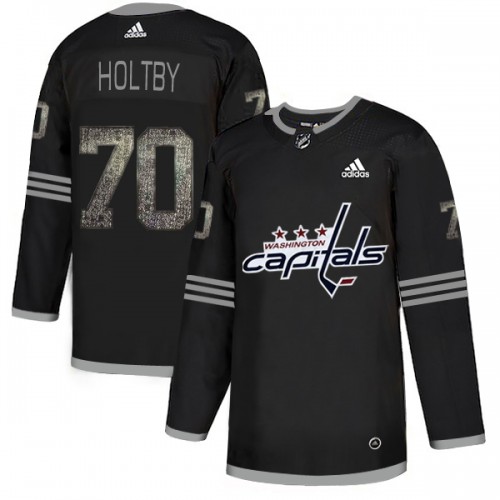Adidas Washington Capitals #70 Braden Holtby Black_1 Authentic Classic Stitched Jersey Men's