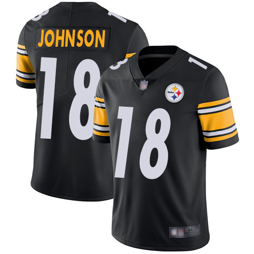 Pittsburgh Steelers #18 Diontae Johnson Black Team Color Youth Stitched Vapor Untouchable Limited Jersey Youth